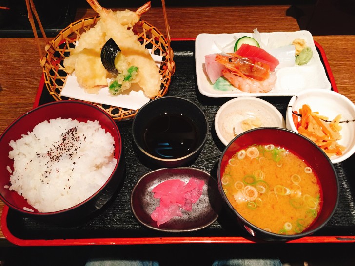 さしみ天ぷら定食